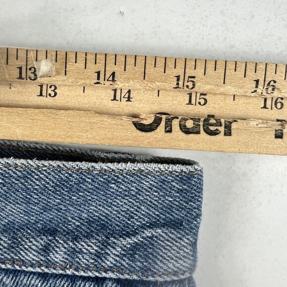 VTG Wrangler Shorts Men's 30* Blue Faded Cut Off Denim Jorts Talon Zipper Tag 32 - Picture 16 of 16